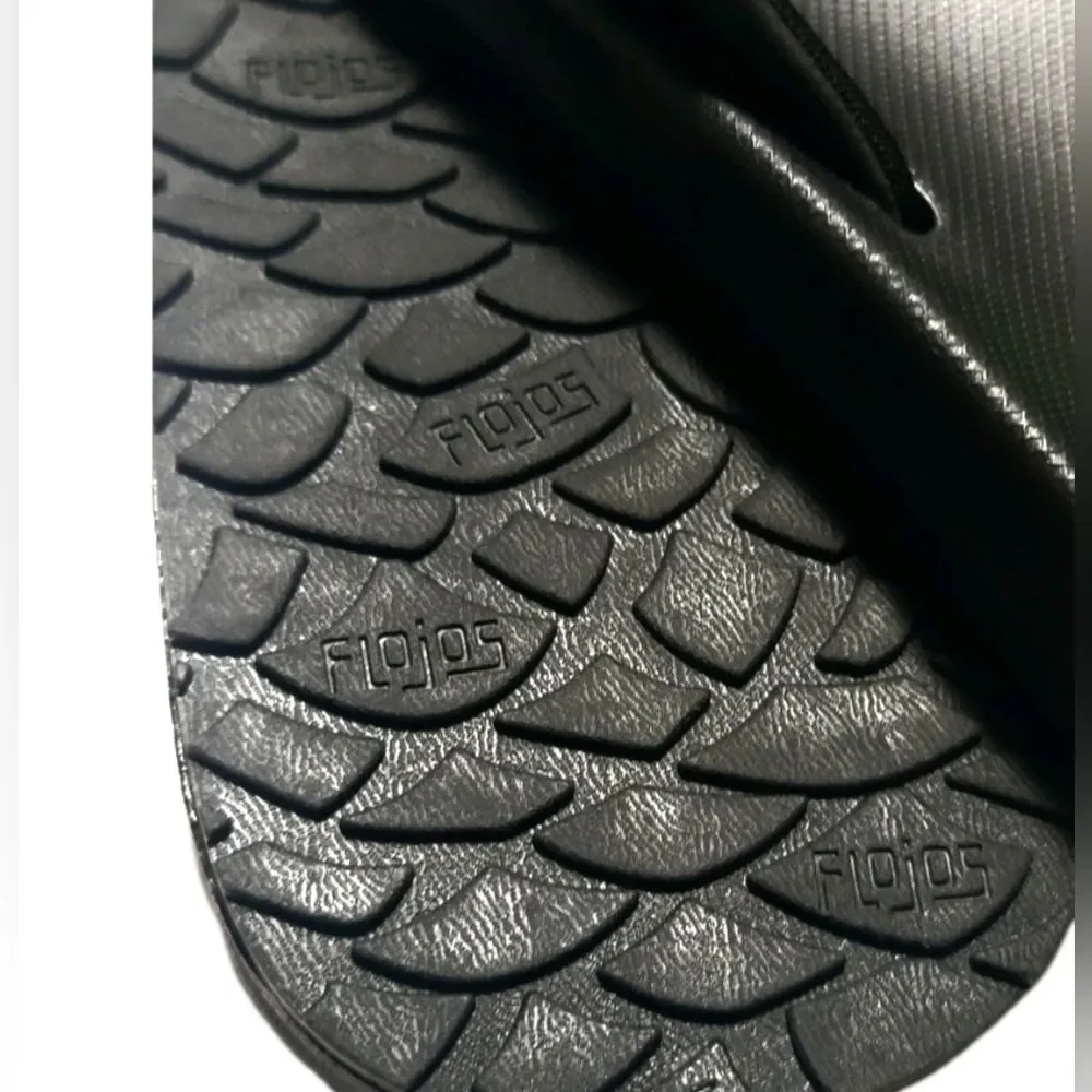 Flojos Men's 10 Memory Foam Flip Flop MEMEX Footbed Arch Support Black NWT - Picture 7 of 10